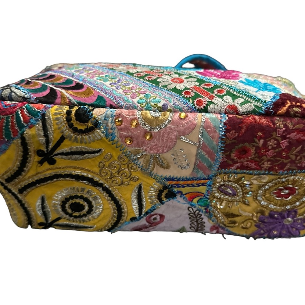 Tribe Azure Fair Trade Patchwork Embroidered Bohe… - image 6